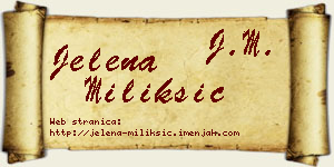 Jelena Milikšić vizit kartica